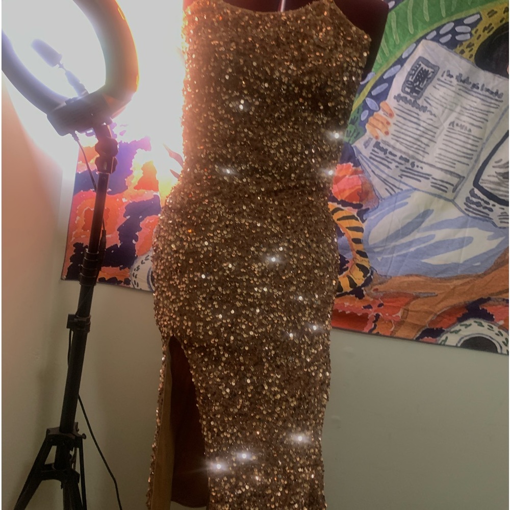 Rose Gold Sequins Midi